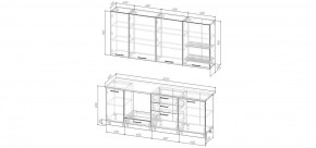 Кухонный гарнитур Смоки 2200 h950 (Стол. 38 мм) в Стрежевом - strezevoi.ok-mebel.com | фото 2
