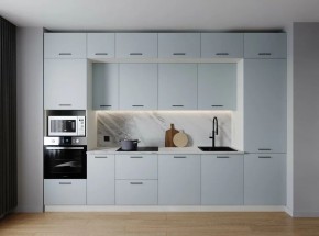 Кухонный гарнитур Смоки 3400 (Стол. 26мм) в Стрежевом - strezevoi.ok-mebel.com | фото