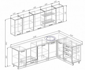 Кухонный гарнитур угловой Бланка 2600х1600 (Стол. 26мм) в Стрежевом - strezevoi.ok-mebel.com | фото 2