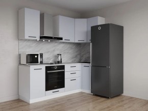 Кухонный гарнитур угловой Смоки 2200*1000 (Стол. 38 мм) в Стрежевом - strezevoi.ok-mebel.com | фото