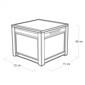 Квадратный сундук Cube Rattan 208 л в Стрежевом - strezevoi.ok-mebel.com | фото 4