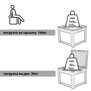 Квадратный сундук Cube Rattan 208 л в Стрежевом - strezevoi.ok-mebel.com | фото 6