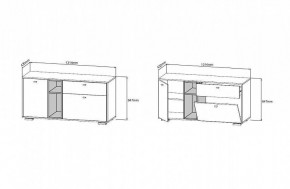 ЛАНС Комод К101 (дуб бунратти/графит) в Стрежевом - strezevoi.ok-mebel.com | фото 4