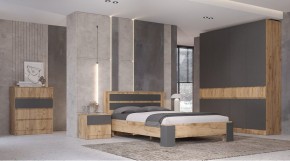 ЛЕНОРА Спальный гарнитур (модульный) графит в Стрежевом - strezevoi.ok-mebel.com | фото