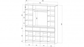 ЛЕНОРА Спальный гарнитур (модульный) графит в Стрежевом - strezevoi.ok-mebel.com | фото 9