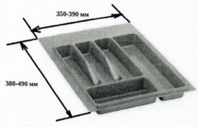 Лоток для столовых приборов 350-390 380-490 (SV-Мебель) в Стрежевом - strezevoi.ok-mebel.com | фото 2