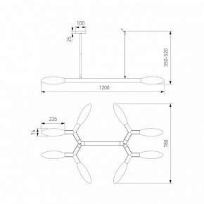 Люстра на штанге Eurosvet Covalent 30180 черный в Стрежевом - strezevoi.ok-mebel.com | фото 3