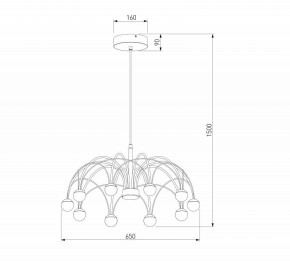 Люстра на штанге Eurosvet Ragno 90030/10 LED золото в Стрежевом - strezevoi.ok-mebel.com | фото 5