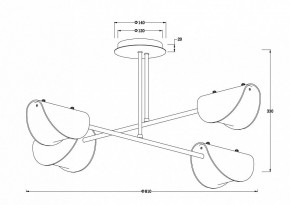 Люстра на штанге Freya Mallow FR5228PL-04C в Стрежевом - strezevoi.ok-mebel.com | фото 2