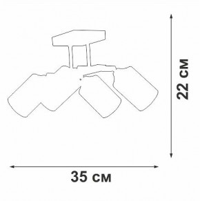 Люстра на штанге Vitaluce V2833 V2833-1/4PL в Стрежевом - strezevoi.ok-mebel.com | фото 4