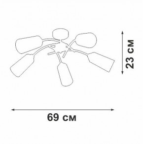 Люстра на штанге Vitaluce V2850 V2850-1/5PL в Стрежевом - strezevoi.ok-mebel.com | фото 5