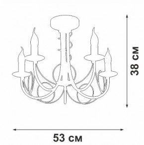 Люстра на штанге Vitaluce V3035 V3035-0/5PL в Стрежевом - strezevoi.ok-mebel.com | фото 3