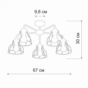 Люстра на штанге Vitaluce V3102 V3102-0/5PL в Стрежевом - strezevoi.ok-mebel.com | фото 2