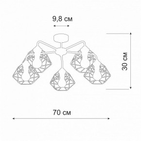 Люстра на штанге Vitaluce V4258 V4258-0/5PL в Стрежевом - strezevoi.ok-mebel.com | фото 2