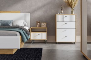 МИЛАН Спальня (Дуб Золотой/Белый Матовый) в Стрежевом - strezevoi.ok-mebel.com | фото 8