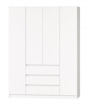 МС "Хилтон" Шкаф №1 1600 (Белый текстурный) в Стрежевом - strezevoi.ok-mebel.com | фото 2