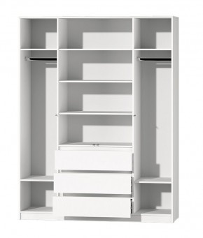МС "Хилтон" Шкаф №1 1600 (Белый текстурный) в Стрежевом - strezevoi.ok-mebel.com | фото 3