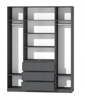 МС "Хилтон" Шкаф №1 1600 (Графит) в Стрежевом - strezevoi.ok-mebel.com | фото 3