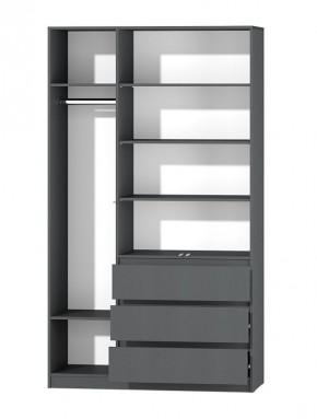 МС "Хилтон" Шкаф №2 1200 (Графит) в Стрежевом - strezevoi.ok-mebel.com | фото 3