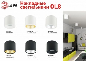 Накладной светильник Эра OL8 GX53 BK/GD Б0048539 в Стрежевом - strezevoi.ok-mebel.com | фото 3