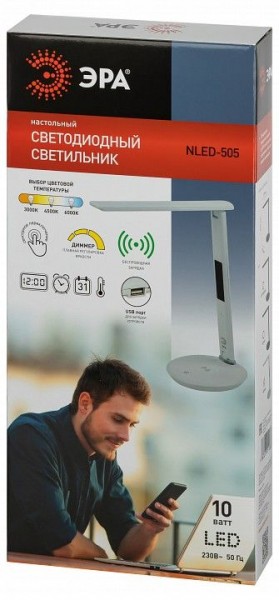 Настольная лампа офисная Эра  NLED-505-10W-W в Стрежевом - strezevoi.ok-mebel.com | фото 5