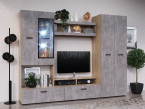 Нэнси New Пенал (ЛДСП) Бетон светлый/Сонома в Стрежевом - strezevoi.ok-mebel.com | фото 3