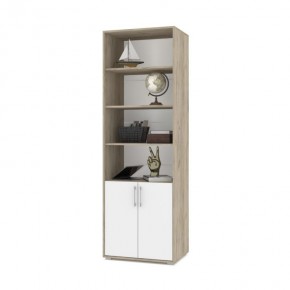 ОЛИВИЯ О21 Шкаф-стеллаж (дуб серый/белый) в Стрежевом - strezevoi.ok-mebel.com | фото