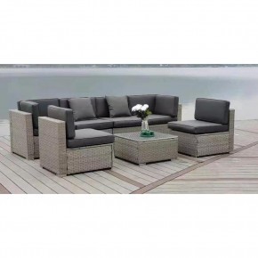 Плетеный модульный комплект YR822C Grey (подушка серая) в Стрежевом - strezevoi.ok-mebel.com | фото 3