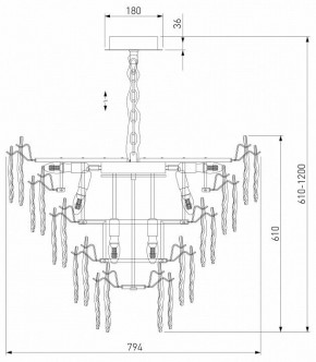 Подвесная люстра Bogate"s Leaf 369 в Стрежевом - strezevoi.ok-mebel.com | фото 4