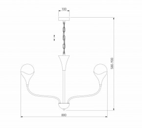 Подвесная люстра Eurosvet Calyx 60169/6 никель в Стрежевом - strezevoi.ok-mebel.com | фото 3