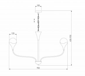 Подвесная люстра Eurosvet Calyx 60169/8 никель в Стрежевом - strezevoi.ok-mebel.com | фото 3