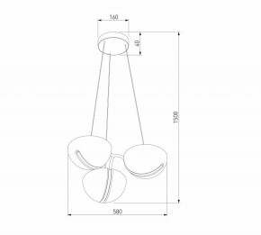 Подвесная люстра Eurosvet Emisfero 50083/3 LED золото в Стрежевом - strezevoi.ok-mebel.com | фото 6