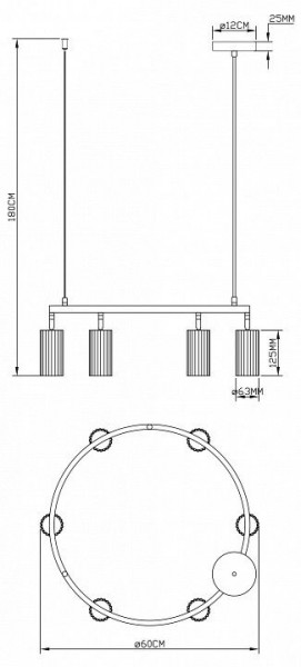 Подвесная люстра Moderli Cora V11601-6P в Стрежевом - strezevoi.ok-mebel.com | фото 7