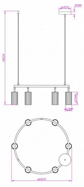 Подвесная люстра Moderli Cora V11602-6P в Стрежевом - strezevoi.ok-mebel.com | фото 5