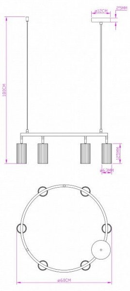 Подвесная люстра Moderli Cora V11603-6P в Стрежевом - strezevoi.ok-mebel.com | фото 6
