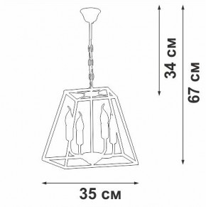 Подвесная люстра Vitaluce V4237 V4237-0/4 в Стрежевом - strezevoi.ok-mebel.com | фото 3