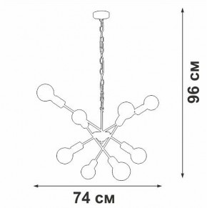 Подвесная люстра Vitaluce V4750 V4750-0/8 в Стрежевом - strezevoi.ok-mebel.com | фото 5
