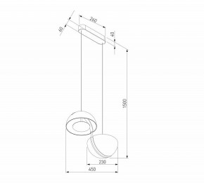 Подвесной светильник Eurosvet Emisfero 50083/2 LED золото в Стрежевом - strezevoi.ok-mebel.com | фото 4