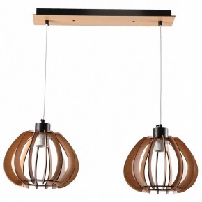 Подвесной светильник Imex MD.9012 MD.9012-2-P-BK+WOOD в Стрежевом - strezevoi.ok-mebel.com | фото