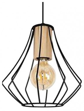 Подвесной светильник Imex MD.9050 MD.9050-1-P-BK+WOOD в Стрежевом - strezevoi.ok-mebel.com | фото