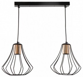 Подвесной светильник Imex MD.9050 MD.9050-2-P-BK+WOOD в Стрежевом - strezevoi.ok-mebel.com | фото