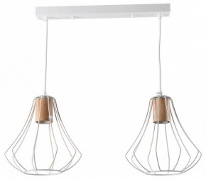 Подвесной светильник Imex MD.9052 MD.9052-2-P-WH+WOOD в Стрежевом - strezevoi.ok-mebel.com | фото