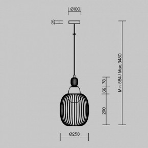 Подвесной светильник Maytoni Levitation MOD376PL-01G1 в Стрежевом - strezevoi.ok-mebel.com | фото 5