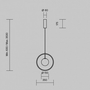 Подвесной светильник Maytoni Paparazzi MOD407PL-L12B3K1 в Стрежевом - strezevoi.ok-mebel.com | фото 2