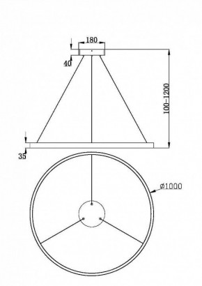 Подвесной светильник Maytoni Rim MOD058PL-L54BK в Стрежевом - strezevoi.ok-mebel.com | фото 4