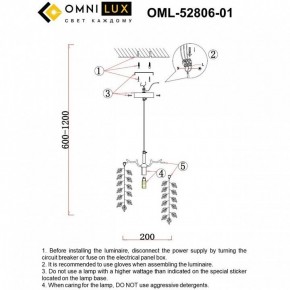 Подвесной светильник Omnilux Cavriglia OML-52806-01 в Стрежевом - strezevoi.ok-mebel.com | фото 9