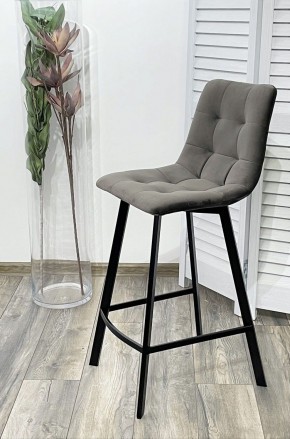 Полубарный стул CHILLI-QB SQUARE графит #14, велюр / черный каркас (H=66cm) М-City в Стрежевом - strezevoi.ok-mebel.com | фото 2