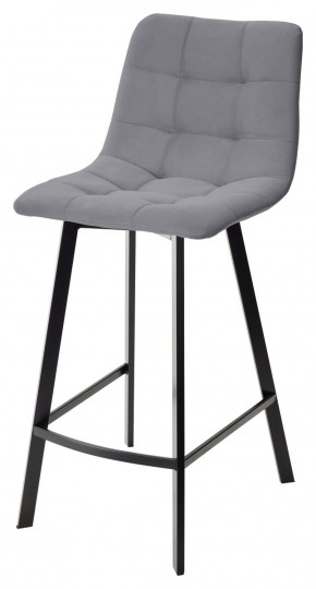 Полубарный стул CHILLI-QB SQUARE серый #27, велюр / черный каркас (H=66cm) М-City в Стрежевом - strezevoi.ok-mebel.com | фото