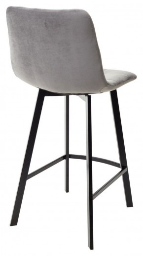 Полубарный стул CHILLI-QB SQUARE светло-серый #26, велюр / черный каркас (H=66cm) М-City в Стрежевом - strezevoi.ok-mebel.com | фото 4