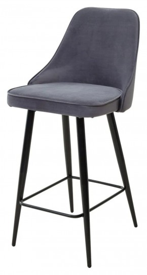 Полубарный стул NEPAL-PB СЕРЫЙ #27, велюр/ черный каркас (H=68cm) М-City в Стрежевом - strezevoi.ok-mebel.com | фото